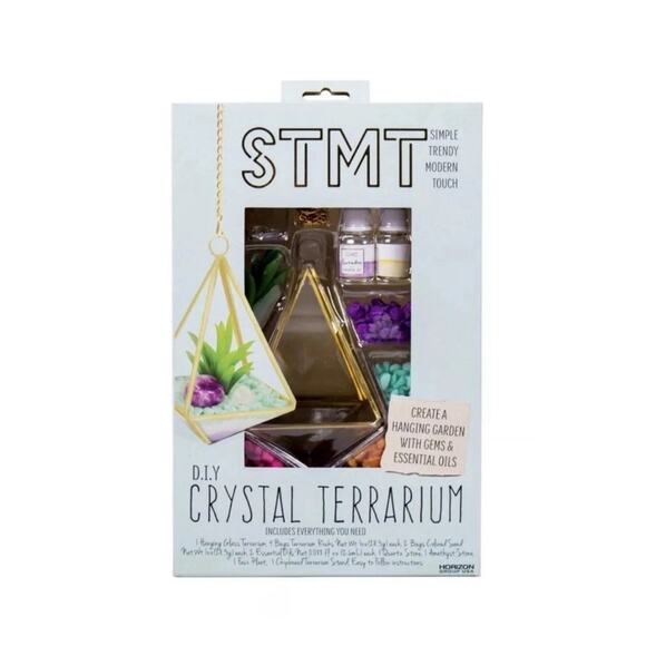 STMT D.I.Y. Crystal Terrarium Activity Kit Hanging Garden with Gems & Oils - Picture 5 of 8